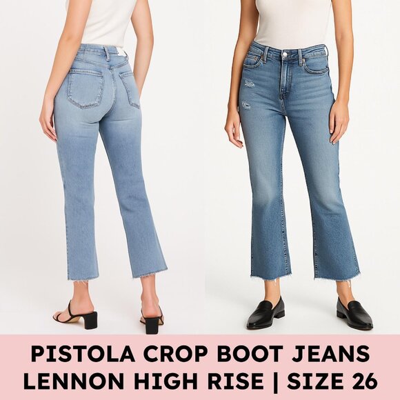 pistola Pants - Pistola Lennon High Rise Crop Bootcut Jeans French Girl, Clean Girl, Scandi